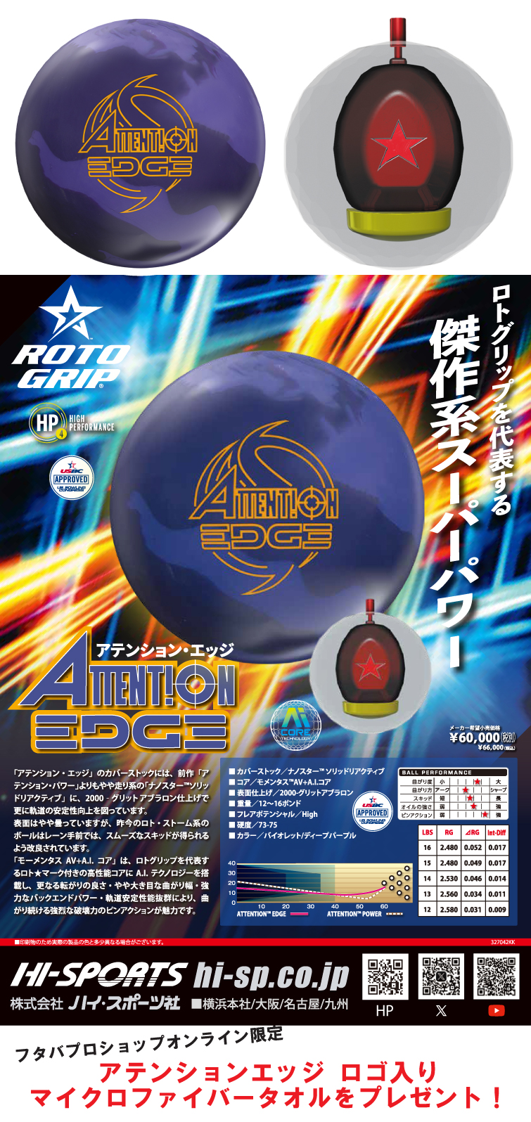 ☆購入特典有り☆【ボウリングボール ロトグリップ ROTOGRIP