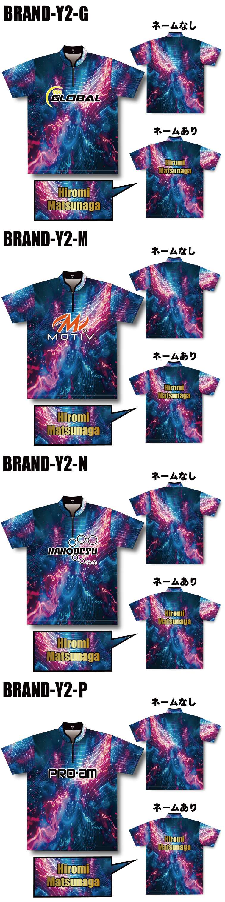 ボウリングウェア  ABS BRAND-Y-MODEL WEAR　BLUE