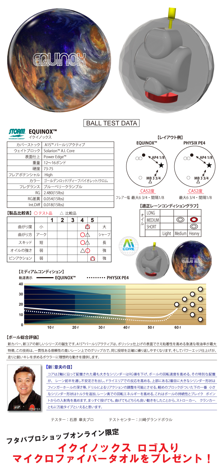 ボウリング用品　ボウリングボール ストーム STORM 　イクイノックス　EQUINOX