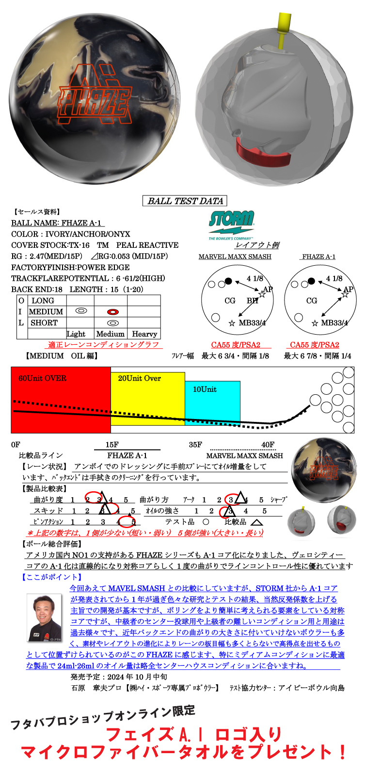 ボウリング用品　ボウリングボール ストーム STORM 　フェイズ A.I.　PHAZE A.I.