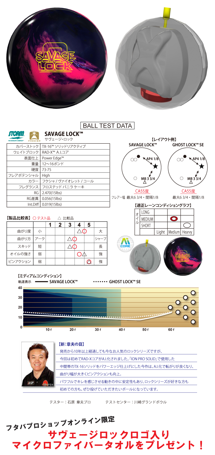 ボウリングボール ハイスポーツ HISPORTS　ストーム STORM　サヴェージロック　SAVAGE LOCK™