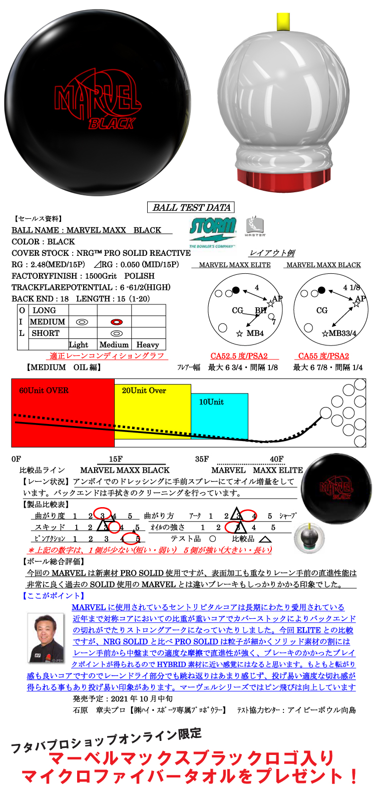 ボウリング用品　ボウリングボール ストーム STORM 　マーヴェルマックスブラック　MARVEL MAXX BLACK 