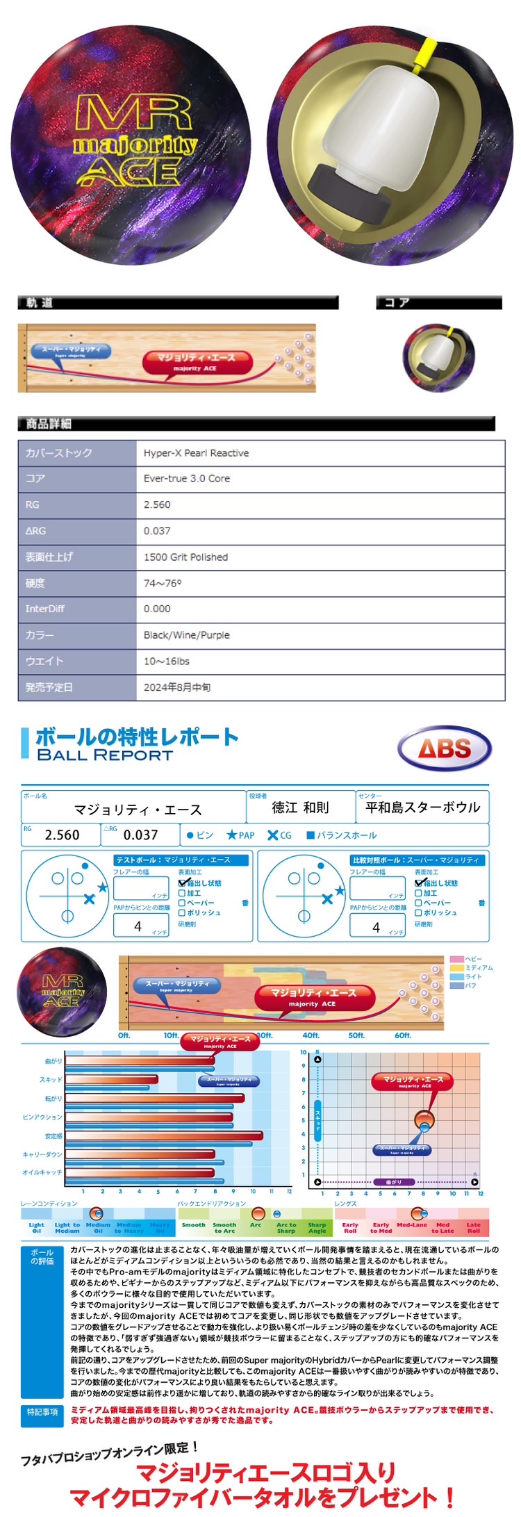 ボウリング用品 ボウリングボール スーパーマジョリティ　Super majority