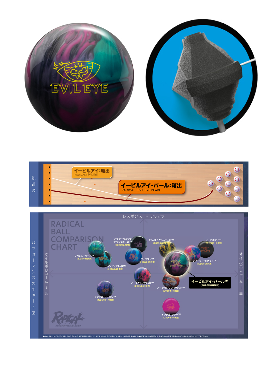 ボウリング用品  ボウリングボールイービルアイ・パール EVIL EYE PEARL
　
  